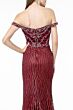 GLS by Gloria GL1818 Embellished Top Off The Shoulder Dress