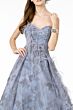 Elizabeth K GL1834 Strapless Sweetheart Embroidered Dress