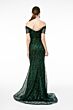 Elizabeth K GL1846 Off The Shoulder Glitter Dress