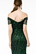 Elizabeth K GL1846 Off The Shoulder Glitter Dress