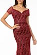 Elizabeth K GL1846 Off The Shoulder Glitter Dress
