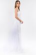 GLS by Gloria GL1920 V-Neck Sheer Overskirt Embroidered Dress