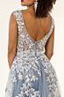 GLS by Gloria GL1920 V-Neck Sheer Overskirt Embroidered Dress