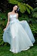GLS by Gloria GL1924 Feather Waist Scoop Neck Glitter Dress