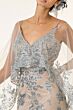 GLS by Gloria GL1925 Detachable Cape Floral Glitter Dress