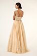 Elizabeth K GL1954 Bateau Neckline Floral Top Glitter Dress