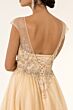 Elizabeth K GL1954 Bateau Neckline Floral Top Glitter Dress