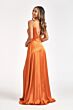 Elizabeth K GL1992 Plunging Neckline Slit Skirt Maid of Honor Dress