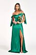 Elizabeth K GL1994 Bow Sleeves Slit Skirt Maid of Honor Dress