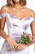 Elizabeth K GL1994 Bow Sleeves Slit Skirt Maid of Honor Dress