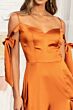 Elizabeth K GL1994 Bow Sleeves Slit Skirt Maid of Honor Dress