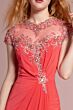 Elizabeth K GL2011 Illusion Neckline Cap Sleeve Dress