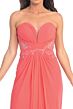 Elizabeth K GL2016 Lace Back Ruched Top Strapless Bridesmaid Dress