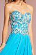 Elizabeth K GL2018 Embroidered Top Strapless Sweetheart Dress