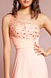 Elizabeth K GL2021 Ruched Waist Embellished One Shoulder Dress
