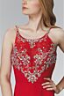 Elizabeth K GL2027 Embellished Top Spaghetti Straps Dress