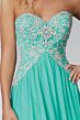 Elizabeth K GL2036 Ruched Back Embellished Top Strapless Dress
