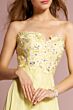 Elizabeth K GL2049 Embroidered Top Strapless Sweetheart Dress