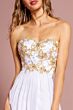 Elizabeth K GL2050 Lace Top Strapless Sweetheart Neck Dress