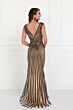 Elizabeth K GL2053 Low Back Beaded Embroidery Dress