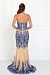Elizabeth K GL2055 Strapless Sweetheart Neckline Embroidered Dress