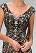 Elizabeth K GL2059 Embellished Bodice V-Back Lace Dress