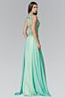 Elizabeth K GL2065 Jewel Neckline Illusion Lace Top Dress