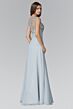Elizabeth K GL2085 Ruched Waist Illusion Back Dress