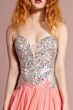 Elizabeth K GL2092 Handkerchief Skirt Strapless Sweetheart Dress