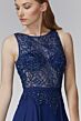 Elizabeth K GL2103 Illusion Top Sheer Back Dress