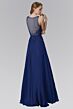 Elizabeth K GL2103 Illusion Top Sheer Back Dress