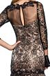 Elizabeth K GL2107 Bateau Neckline Three-Quarter Sleeve Dress