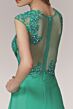 Elizabeth K GL2108 Cap Sleeve Lace Top Sheer Back Dress
