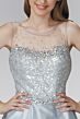 Elizabeth K GL2111 Keyhole Back Sheer Neck Sweet 16 Gown