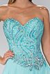 Elizabeth K GL2114 Embellished Top Strapless Sweetheart Dress