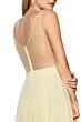 Elizabeth K GL2116 Embellished Top Illusion Back Dress
