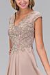 Elizabeth K GL2119 Embellished Bodice Cap Sleeve Dress