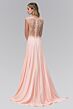 Elizabeth K GL2136 Illusion Back Cap Sleeve Dress