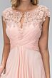 Elizabeth K GL2136 Illusion Back Cap Sleeve Dress