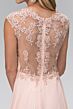 Elizabeth K GL2136 Illusion Back Cap Sleeve Dress