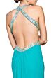 Elizabeth K GL2142 Bare Back Halter Neck Cutout Dress