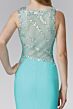 Elizabeth K GL2146 Illusion Top Scoop Neck Embellished Dress