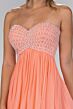 Elizabeth K GL2148 Empire Waist Beaded Top Strapless Dress