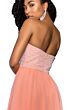 Elizabeth K GL2148 Empire Waist Beaded Top Strapless Dress