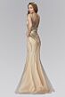 Elizabeth K GL2150 Illusion Top Beaded Embroidery Dress