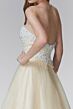 Elizabeth K GL2155 Embellished Top Strapless Sweetheart Dress