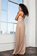Elizabeth K GL2163 Beaded Waist Lace Top Maid of Honor Dress