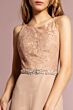 Elizabeth K GL2163 Beaded Waist Lace Top Maid of Honor Dress