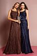 Elizabeth K GL2170 Scoop Neckline Floral Lace Maid of Honor Dress