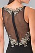 Elizabeth K GL2204 Sheer Back Godet Skirt Dress